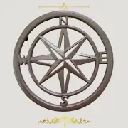 Trivet with Cast Iron North Star Compass Rose Nautical Style Design Kitchen