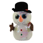 Ty Christmas Flippables Sequin 9" Medium MELTY Snowball Beanie Boos Plush MWMTs