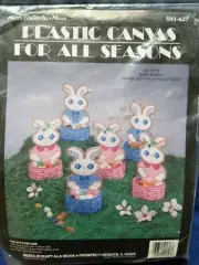 Needlecraft ALa Mode "Bunny Baskets" Plastic Canvas Kit Makes 6