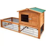 i.Pet Chicken Coop 155cm x 49cm x 90cm Rabbit Hutch Large Run Wooden Cage House