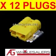 12 x YELLOW ANDERSON STYLE 50 AMP PLUG CONNECTORS JOINER 12V DUAL BATTERY 50a