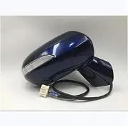 1 PCS Car Wing Mirror Assembly Compatible For HONDA FIT JAZZ CITY 2003 2004 2005 2006 2007 2008 5 Wires With Indicator No Auto Folding(Blue-Right Side)