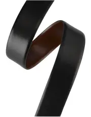 [Cudworth] Plain Spanish Leather Reversible Belt Strap in Black/Chocolate