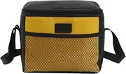 Insulated Lunch Bag for Men and Women Small Cooler Bag with Dual Compartments, Reusable Thermal Tote for Office, Work, and Day Trips,Yellow