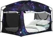 Porayhut Bed Tent, Queen Size, Galaxy, Modern Style, 2 Person, Privacy & Breathability, Blackout, Quick Setup, Outdoor Party, Festivals