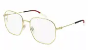 New GUCCI Oversized Reading Glasses GG0396O 002 56-18 Large Gold Frames Readers