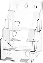 Happyyami 1Pc Acrylic Book Display Stand Portable Desktop Holder for Brochures and Magazines and Lightweight Tiered Display Rack for Organizing Documents and