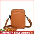 Unisex Crossbody Bag PU Leather Cell Phone Purse for Women and Men (Light Brown)