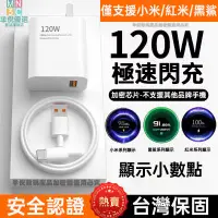 在飛比找蝦皮商城精選優惠-適用小米120W充電器 小米快充豆腐頭+TypeC小米充電傳