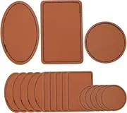 STOBOK 3sets Craft Sewing Patches Handmade Pu Tags for Knitting Clothing Labels 15pcs*3