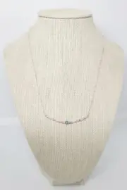 Solid Sterling Silver 925 Glass Seed Bead Necklace Chain, Aventurine Gemstone