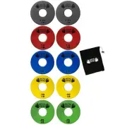 Micro Gainz 1-Inch Center Hole Standard Fractional Weights Plate Sets, 10 Pie...