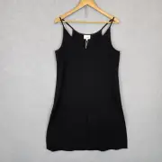 Seed Heritage Top Womens Size 12 Black Long Line Tunic Singlet Classic Basic NEW