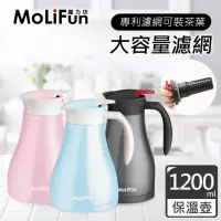 在飛比找momo購物網優惠-【MoliFun 魔力坊】1.2L不鏽鋼雙層真空附專利濾網保