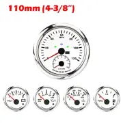 W PRO 5 Gauge Set 110mm GPS Speedometer Tachometer 120 MPH Turn Signal High Beam
