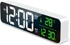 Digital Clock Large Display, Newest 10.5'' Digital Wall Clock Living Room, Temp
