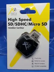 NEW NIP NIB PHOTO XIT SD, SDHC, MicroSD USB High Speed Memory Card Reader