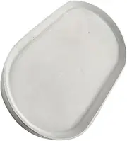 BESPORTBLE Nordic Style Cement Tray Light Grey Flowerpot Holder Candy Plate for Home Storage Durable Decorative Dish for Bathroom Bedroom and Office Use Present for Special Occasions