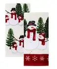 St. Nicholas Square Yuletide Snowman Family Kitchen Towel 2-Pack