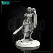 Female Samurai Monk Swordsman Miniature 28mm 32mm Dungeon Dragons D&D RPG