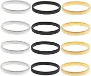 [DEARMAMY] 12pcs Slip Metal Armbands for Men and Women Durable Cuff Fixation Garters to Keep Long Sleeves Place