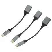 3 Pcs Type-c Adapters/data Cables Mobile Otg to USB 3.0