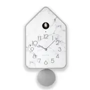 Guzzini Home Qq-Up 37cm Analog Plastic Wall/Table-Top Clock w/ Pendulum Grey
