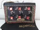 NEW Mimco 'Novak' Small Pouch Black Satin