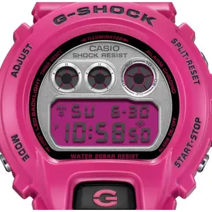 CASIO 卡西歐G-SHOCK 經典系列 運動電子錶 粉 DW-6900RCS-4_50mm