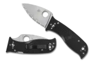 Spyderco Knives Lil Temperance 3 Serrated VG-10 C69SBK3 Stainless Pocket Knife