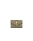 SAINT LAURENT Cassandre $600 Strong Moss Wallet New And Authentic