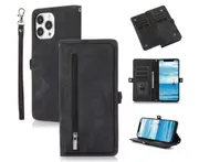 019 Phone case zipper multi card wallet case for iPhone15Pro max
