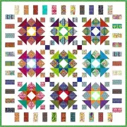QUIRKY WORK - 68" - Pre-cut Quilt Kit by Quilt-Addicts Double