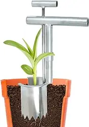 Bulb Planter Tool - Stainless Steel Planting Aid For Bulb - Ergonomic Handle Garden Hole Digger Tool For Ground Cover, Vegetables, Spring