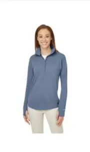 Nautica Ladies Saltwater Quarter-Zip Pullover - Faded Navy Small New N17925
