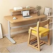 Kids Desk and Chair Set, Height Adjustable Study Desk Chair,Children Study Table with Storage Rack, Suitable for Reading, Drawing and Learning