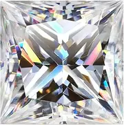 [Roy Rose Jewelry] Loose Stone Princess Square Cut Moissanite Gemstones D Color VVS1 Clarity for Pendants, Rings, Stud Earrings - Jewelry Making Sizes 0.35 to 6 Carats with GRA Certificate and Warranty Card