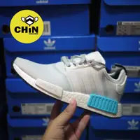 在飛比找旋轉拍賣優惠-Adidas NMD R1 Boost 白灰 水藍 反光鞋帶