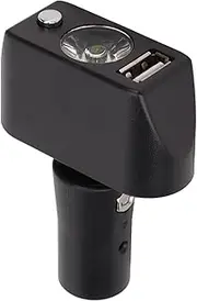 Electric Wheelchair Light,3 Pin XLR Head USB Charging LED Power Wheelchair Lighting Controller with Adjustable Angle Design for Mobility Devices