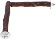 Abaodam Natural Wooden Bird Perch Stand for Bird Cages Compact Lightweight Parrot Perch Easy Installation Safe Reliable Accessory