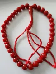 New Red/ Maroon Tasbih Unique Tasbeeh Collection ROSARY WORRY 33 Large BEADS