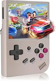 Anbernic RG35XX Handheld Game Console Retro Games Consoles with 3.5 Inch IPS Screen 64G TF Card 5474 Classic Games 2100mAh Battery Support Linux and Garlic Dual Stylem, HDMI and TV Output Gray