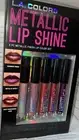 L.A. Colors 5pc Metallic Shimmer Lip Shine Lipgloss Gift Set Nude Red Plum+ BNIB