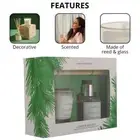 Lemon Grass - Fragrance Gift Set, 50ml Diffuser Oil, 5 Reeds and 1 Votive Candle