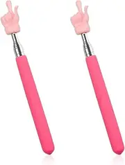 2 Pcs Telescopic Teachers Pointer, Retractable Whiteboard Pointer for School Teaching, Conference Presentation, Object Instruction, Teachers Speakers Classroom Presentation - Pink