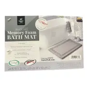 Member's Mark Quick-Dry Memory Foam Bath Mat, Greystone, 24" x 36"