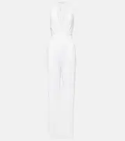 [Max Mara] Max Mara Nice halterneck jersey jumpsuit UK 18 white