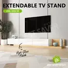 TV Cabinet Entertainment Unit Stand Lowline Storage Wooden 200-380cm White OAK