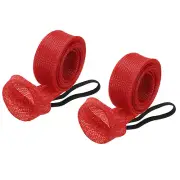 2 Pcs 67 Inch Rod Sock, Fishing Rod Sleeve Mesh Pole Flat End, Red