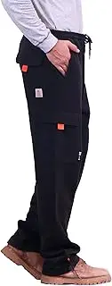 [BOCOMAL] FR Cargo Sweatpants Flame Resistant Midweight 10.5oz Knit Multi-Pockets FR Pants(Non Fleece)
